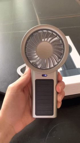 Mros Solar-Powered Handheld Desktop Fan, Portable, Outdoor USB Rechargeable for Summer. photo review