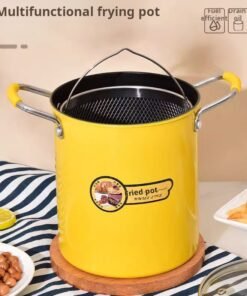 Zha Zha Hu Deep Fryer - The Ultimate Home Deep Fryer with Low Smoke Filter, Made of High-Quality Iron with No Coating, Compatible with Induction Cookers and Gas Stoves.