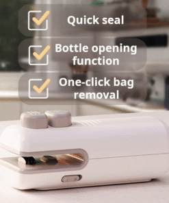 Sealing machine for home use, rechargeable, small, mini, portable, snack bag sealer, bottle opener, plastic sealer (PACK OF 2)